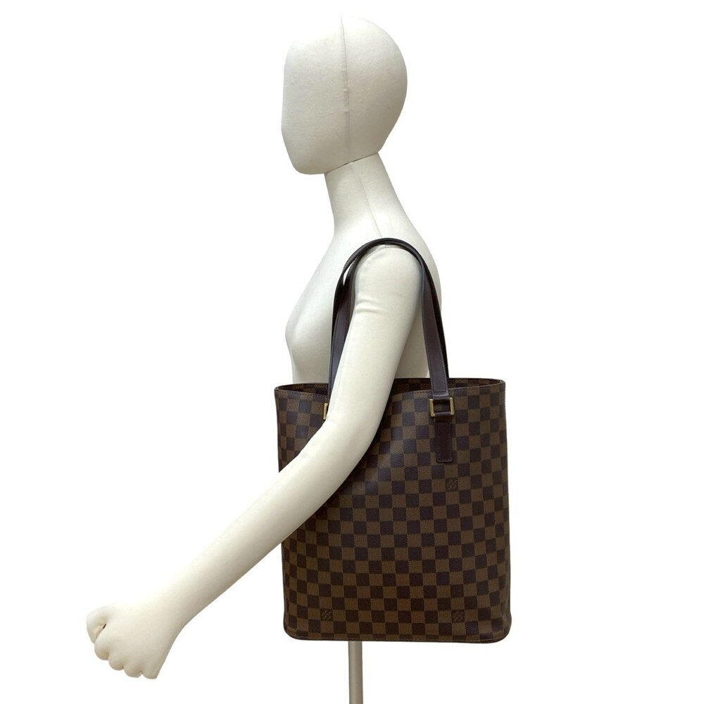 LOUIS VUITTON Authentic Brown Damier Leather Tote Bag - Picture 2 of 10